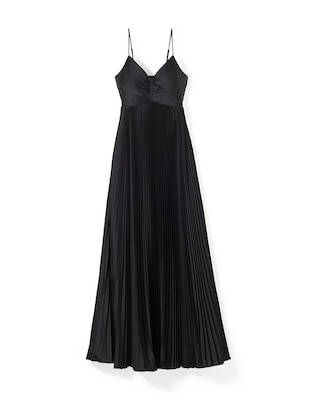 Satin Pleated Maxi Dress