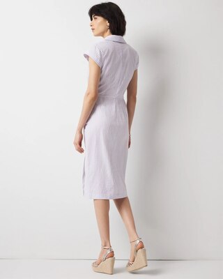 Short Sleeve Button Detail Dress click to view larger image.