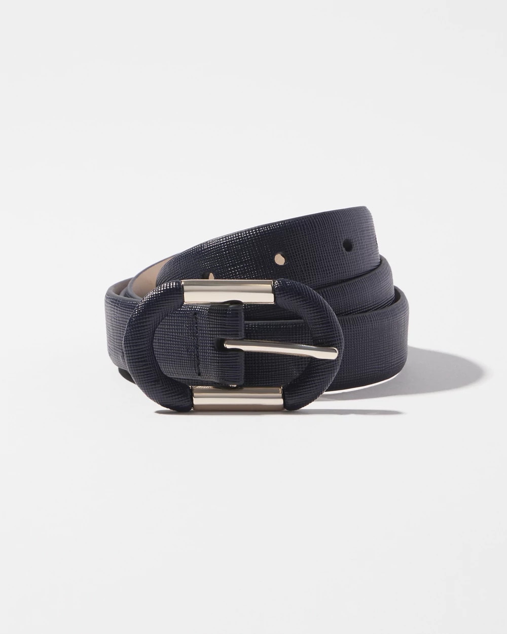 Round Buckle Narrow Belt
