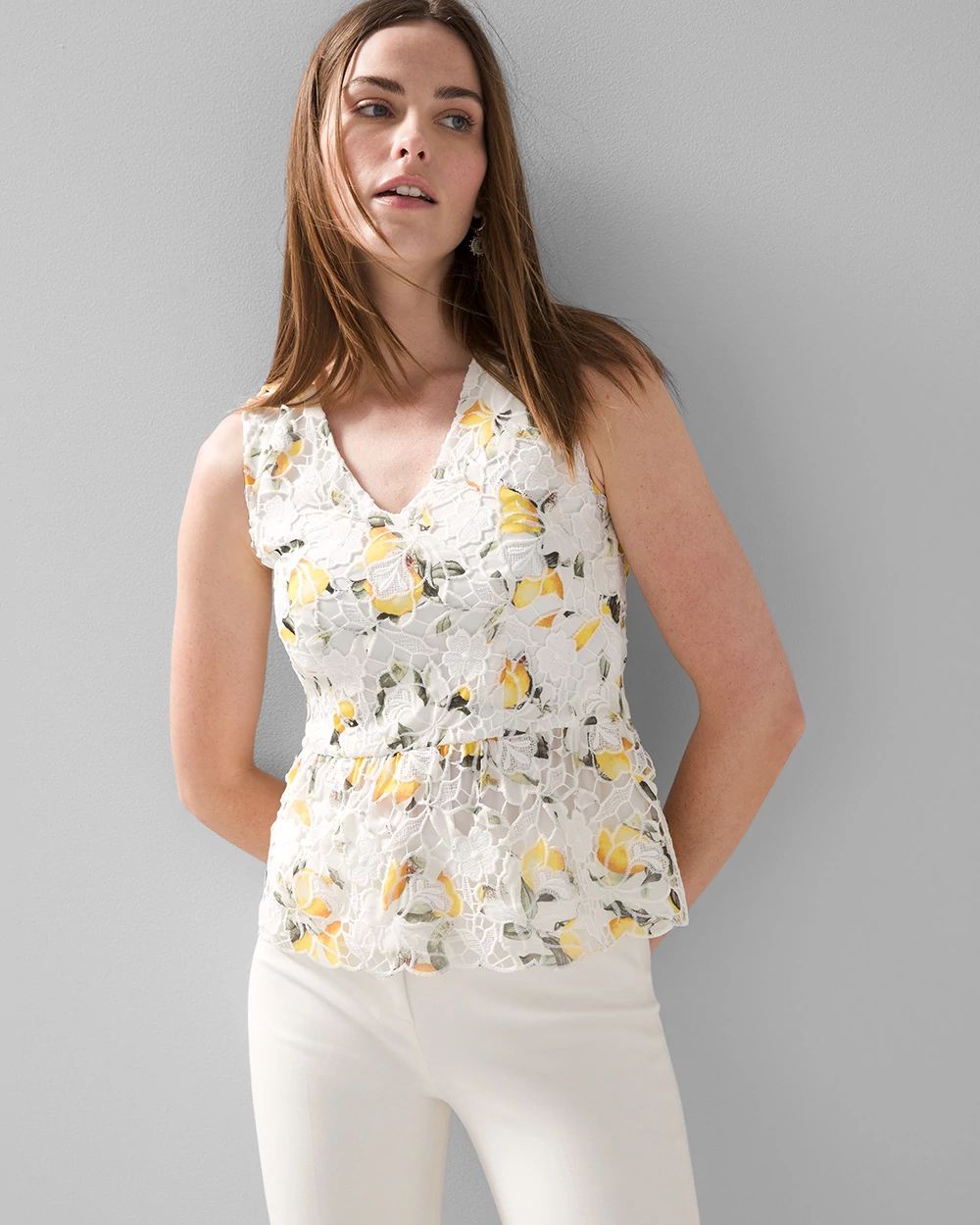 White house black market sleeveless top best sale
