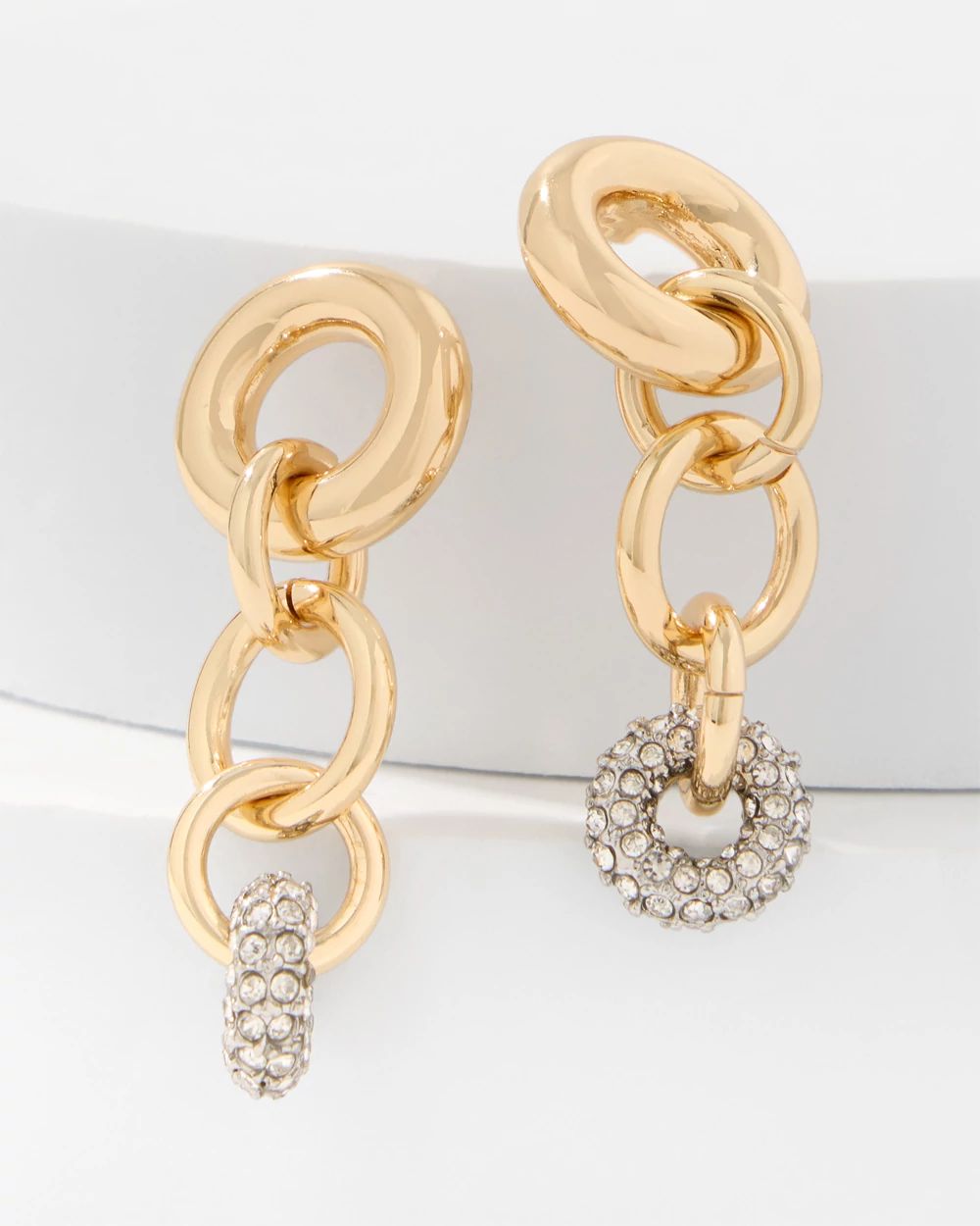 Pavé Rings Linear Earrings