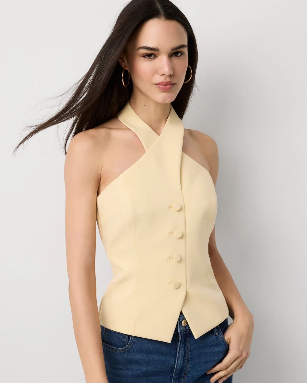 Petite Crisscross Halter Vest