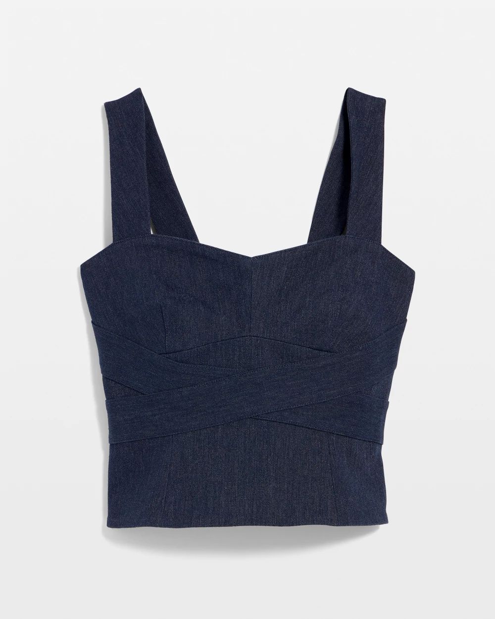 Denim-Look Wrap Detail Bustier click to view larger image.