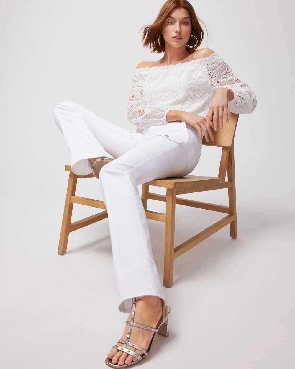 White house black market off the shoulder top top