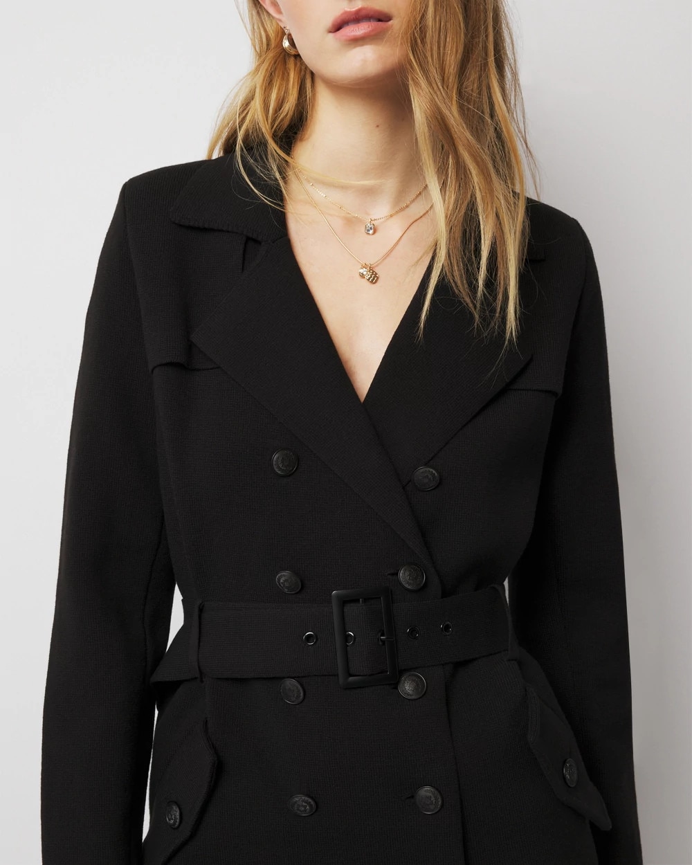 Sweater Trench Coat - image 3