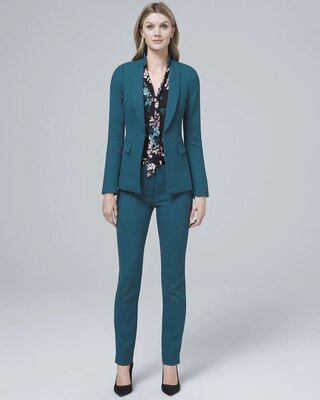 Floral-Print Tie-Neck Blouse