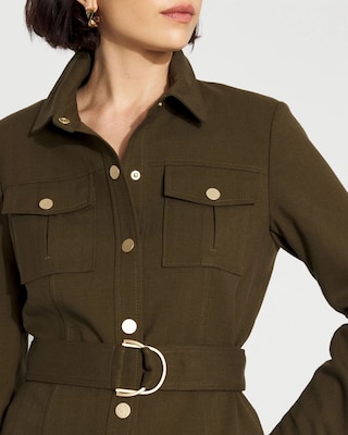 Twill Belted Utility Shacket
