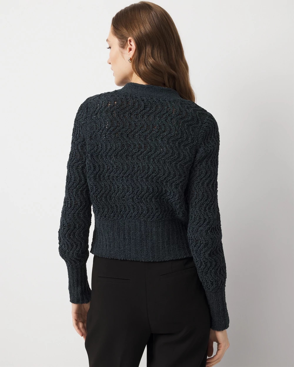 Metallic Chenille Cardigan - image 4