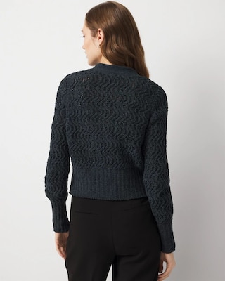 Metallic Chenille Cardigan click to view larger image.