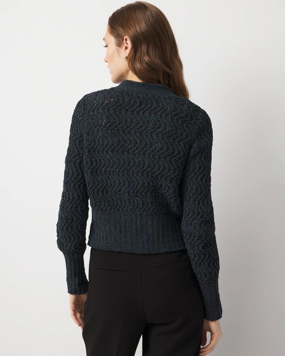 Metallic Chenille Cardigan click to view larger image.