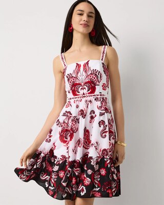 Square Neck Cotton Dress click to view larger image.