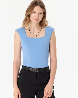 WHBM FORME™ All Ways Stretch Square Neck Top