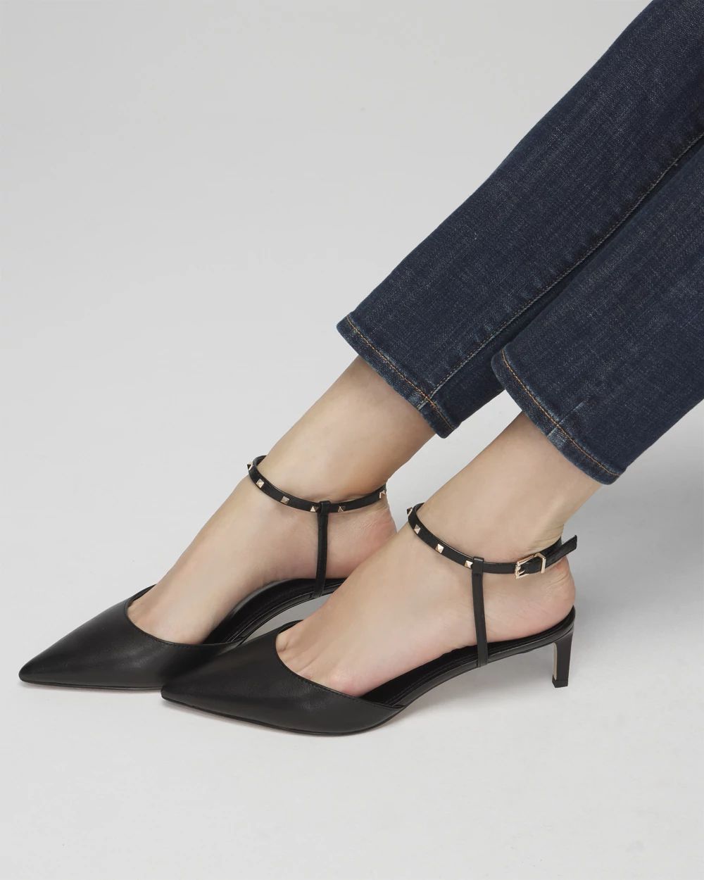 Studded Strap Heel