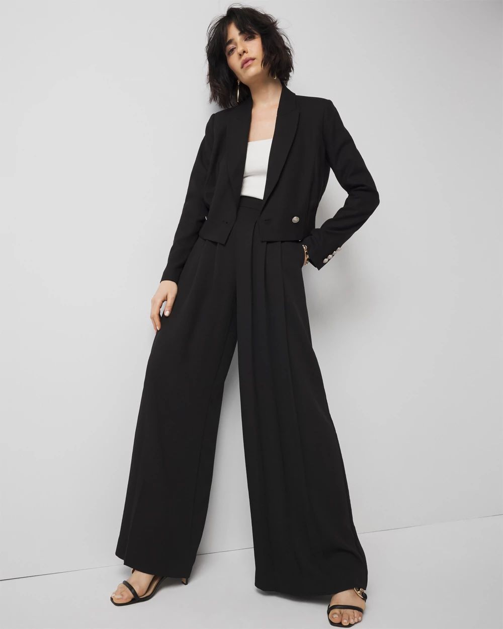 Cropped Double-Breasted Jacket