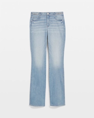 High-Rise Horsebit Skinny Flare Jeans click to view larger image.