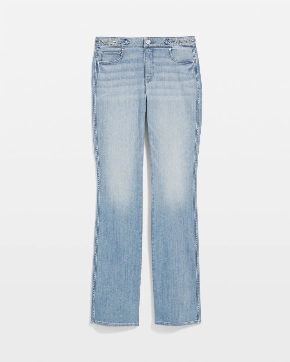 Petite High-Rise Horsebit Skinny Flare Jeans