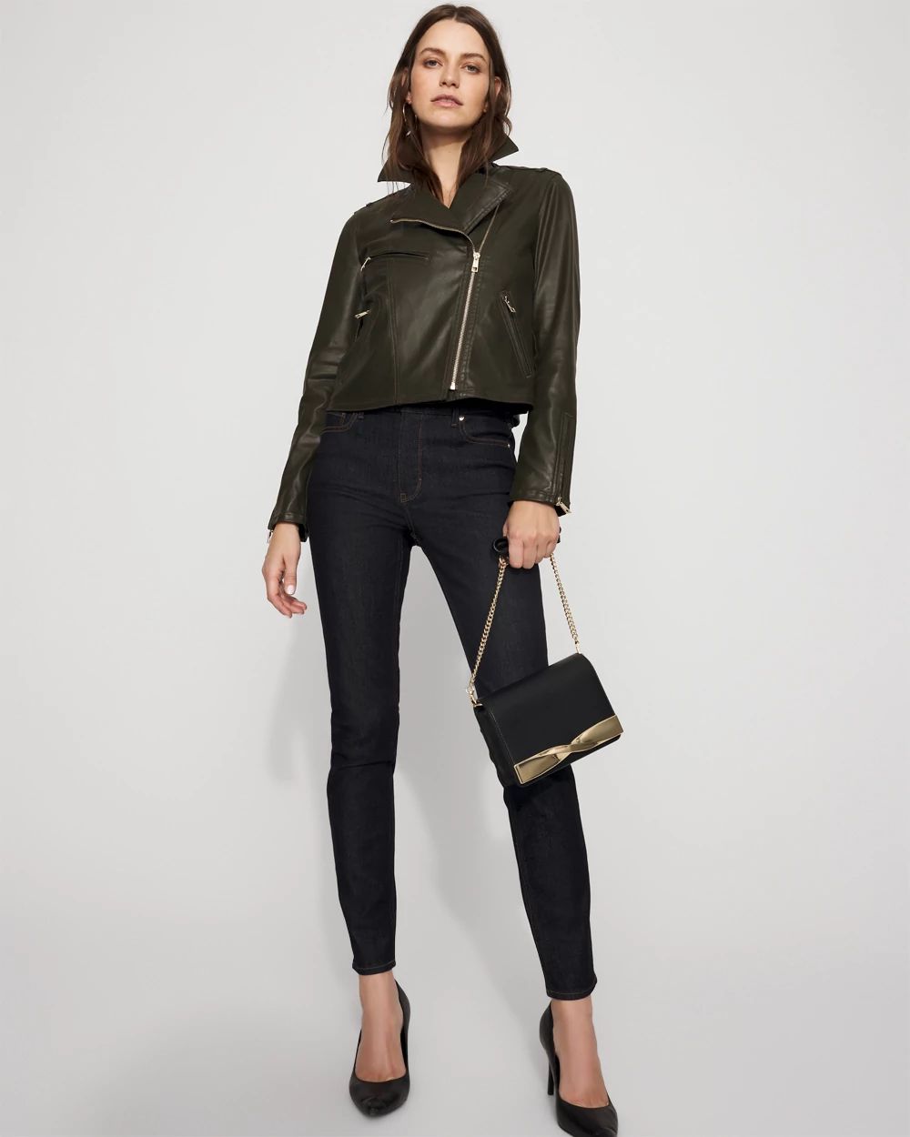 Coated Moto Jacket click to view larger image.