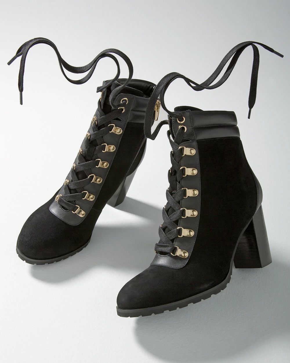 Mid heel combat boots sale