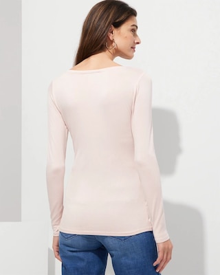 Outlet WHBM Long-Sleeve Scoop-Neck Tee