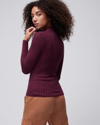 Long Sleeve Cashmere Blend Mockneck