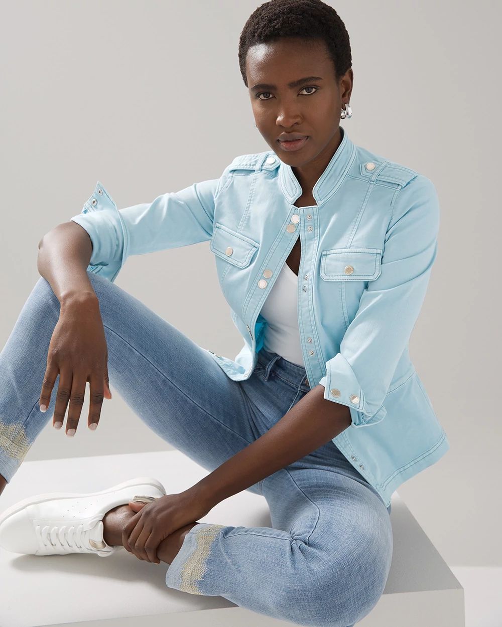 4 foot sleeve jean jacket shop