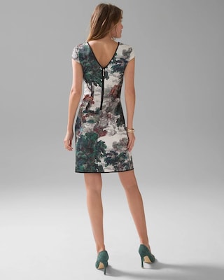Short Sleeve Scuba Knit Dress