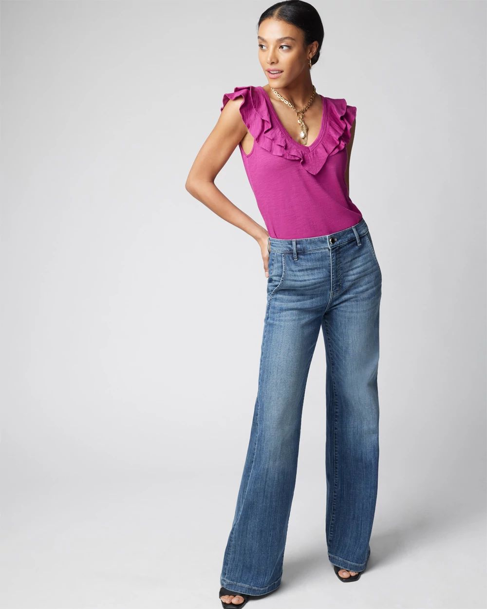Ruffle Neck Tee