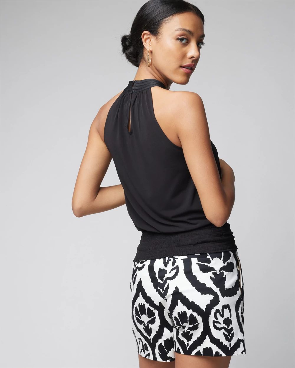 Cross-Front Matte Jersey Halter