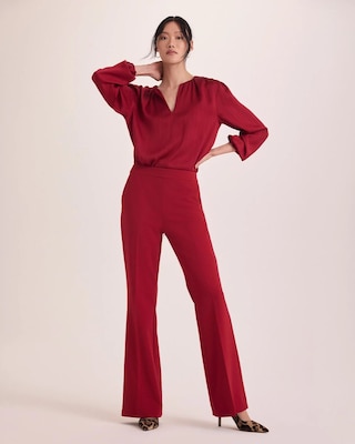 Knit Crepe Pull-On Piper Flare