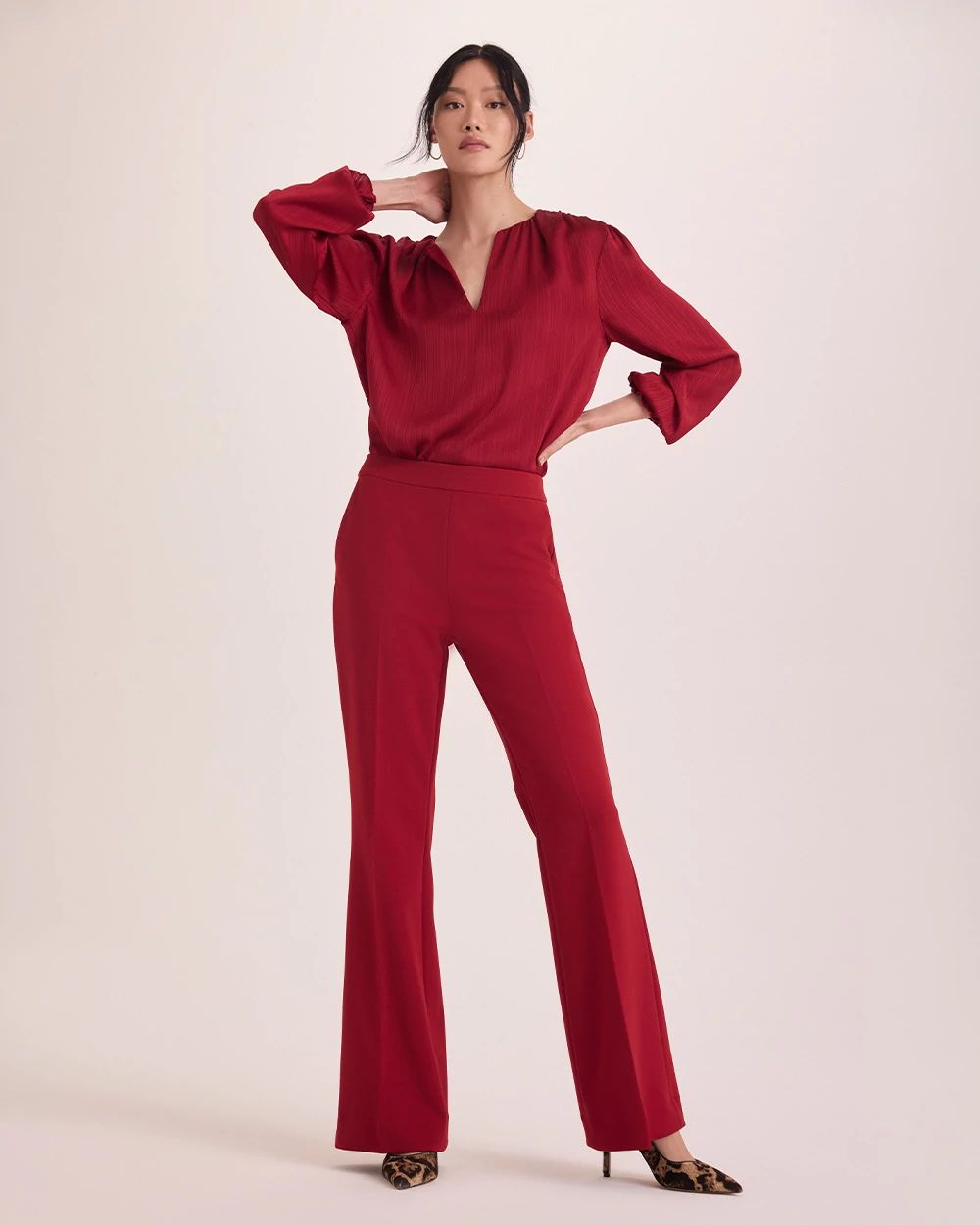 Knit Crepe Pull-On Piper Flare