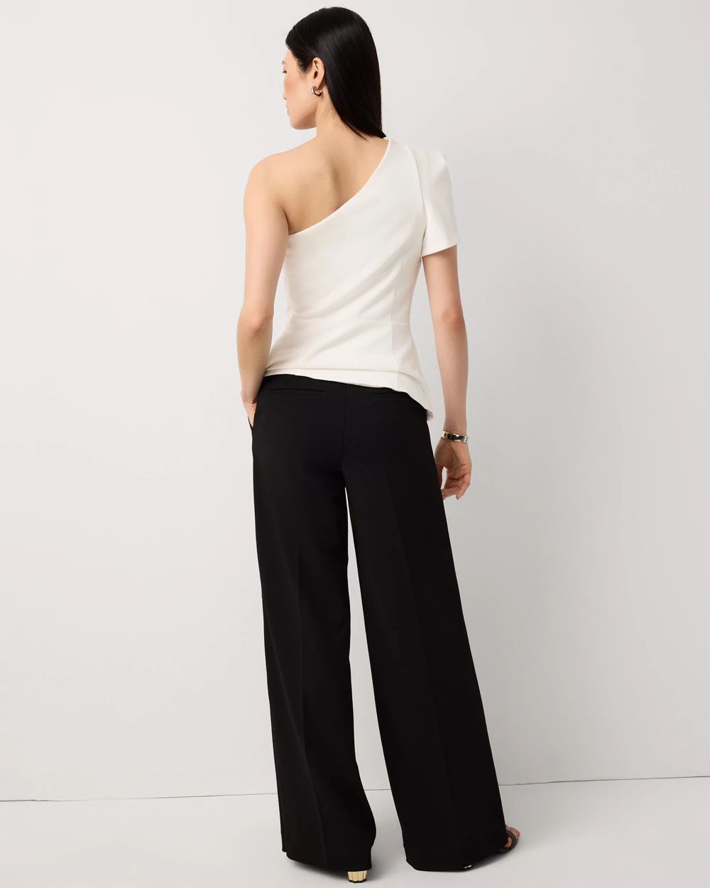 Knit Crepe Pull-On Wide Leg Pant click to view larger image.