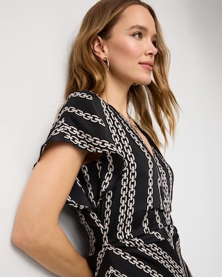 Ruched Twill Midi Dress click to view larger image.