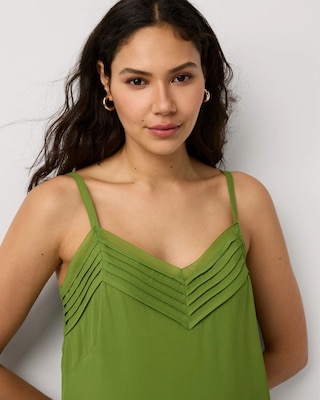 Pintuck Crepe Tank click to view larger image.