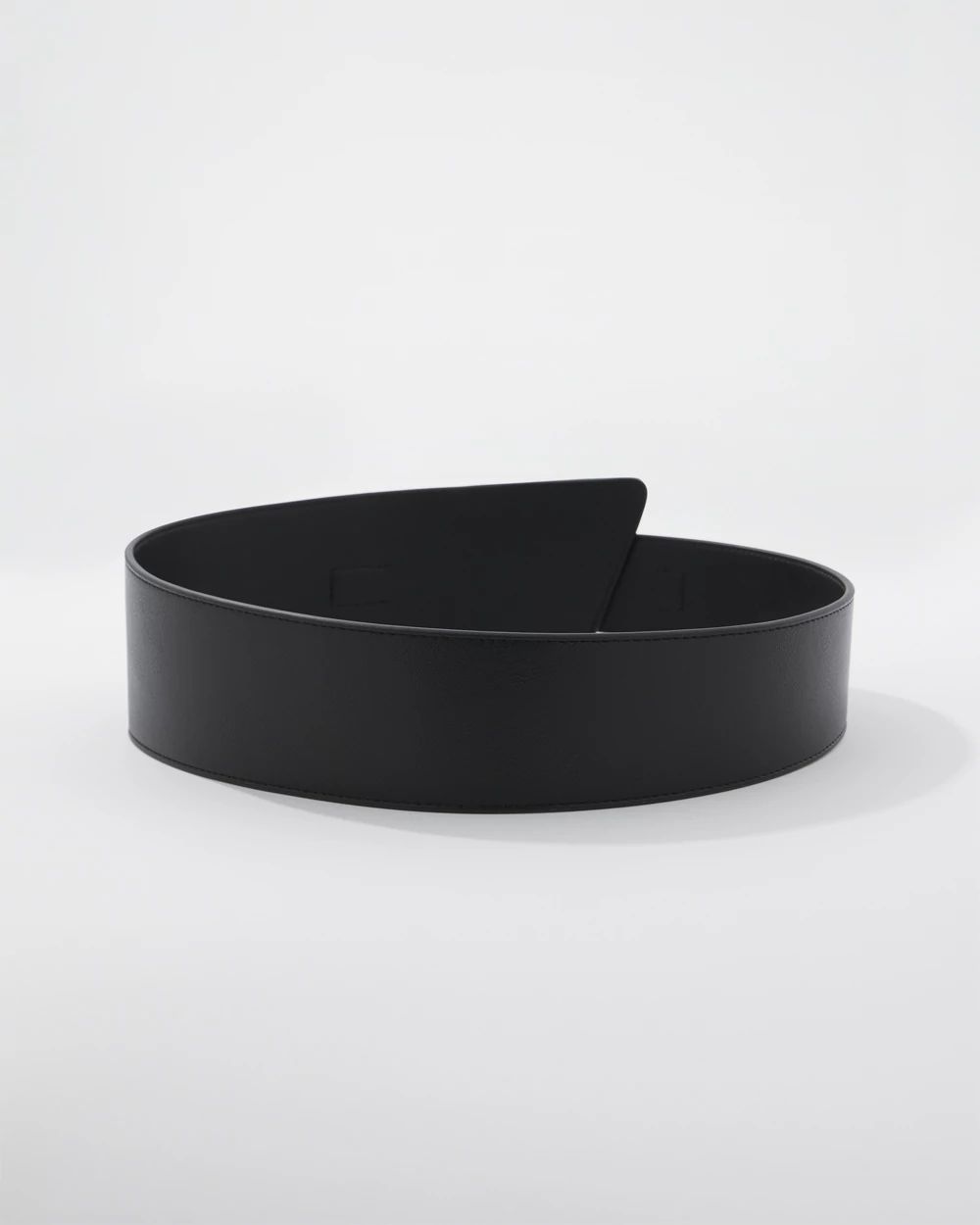 Faux Leather Asymmetrical Wide Belt