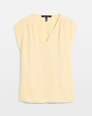 Ruched Shoulder Crepe Shell click to view larger image.