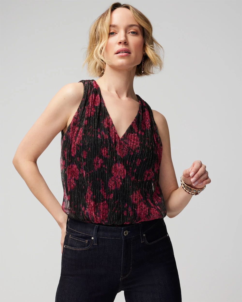 Printed Sleeveless Top