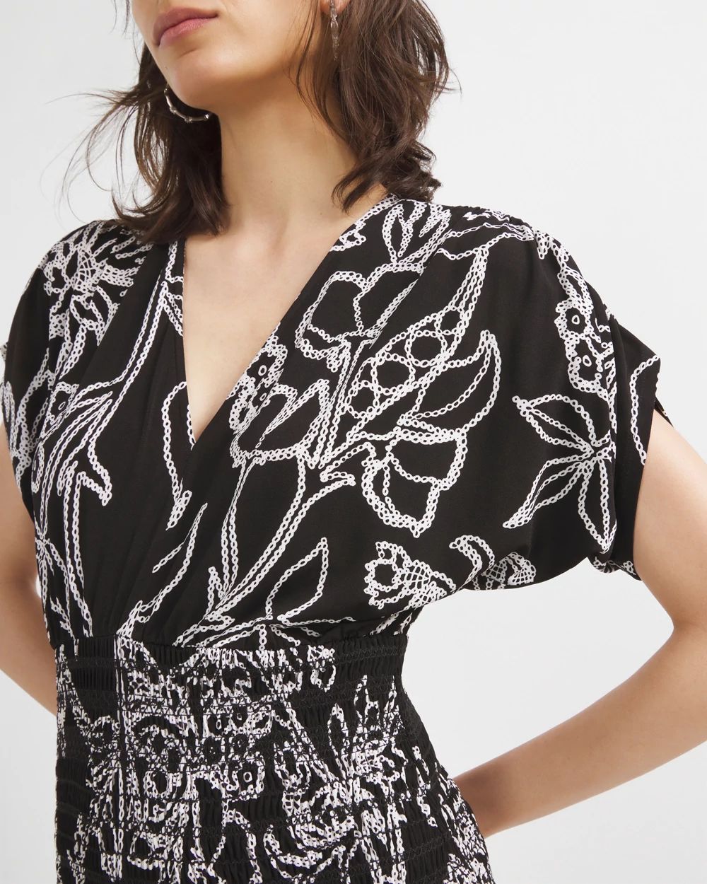 Short Sleeve Ruched Corset Matte Jersey Dress