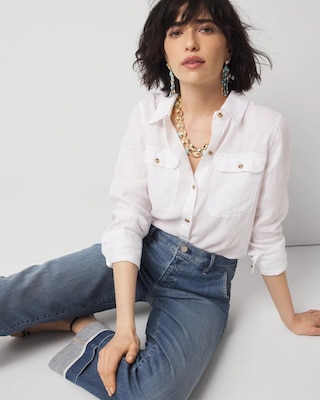 Linen Button-Down Shirt click to view larger image.