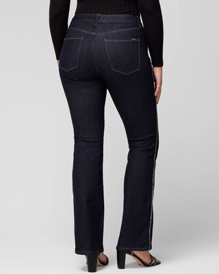 Petite High Rise Sculpt Embellished Flare Jeans
