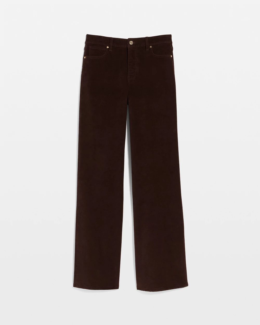 Petite High-Rise Wide Leg Corduroy Jeans click to view larger image.