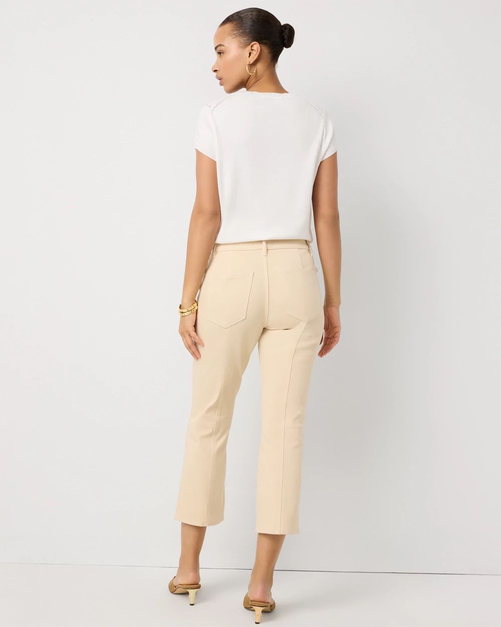 Horsebit High-Rise Kick Flare Jean