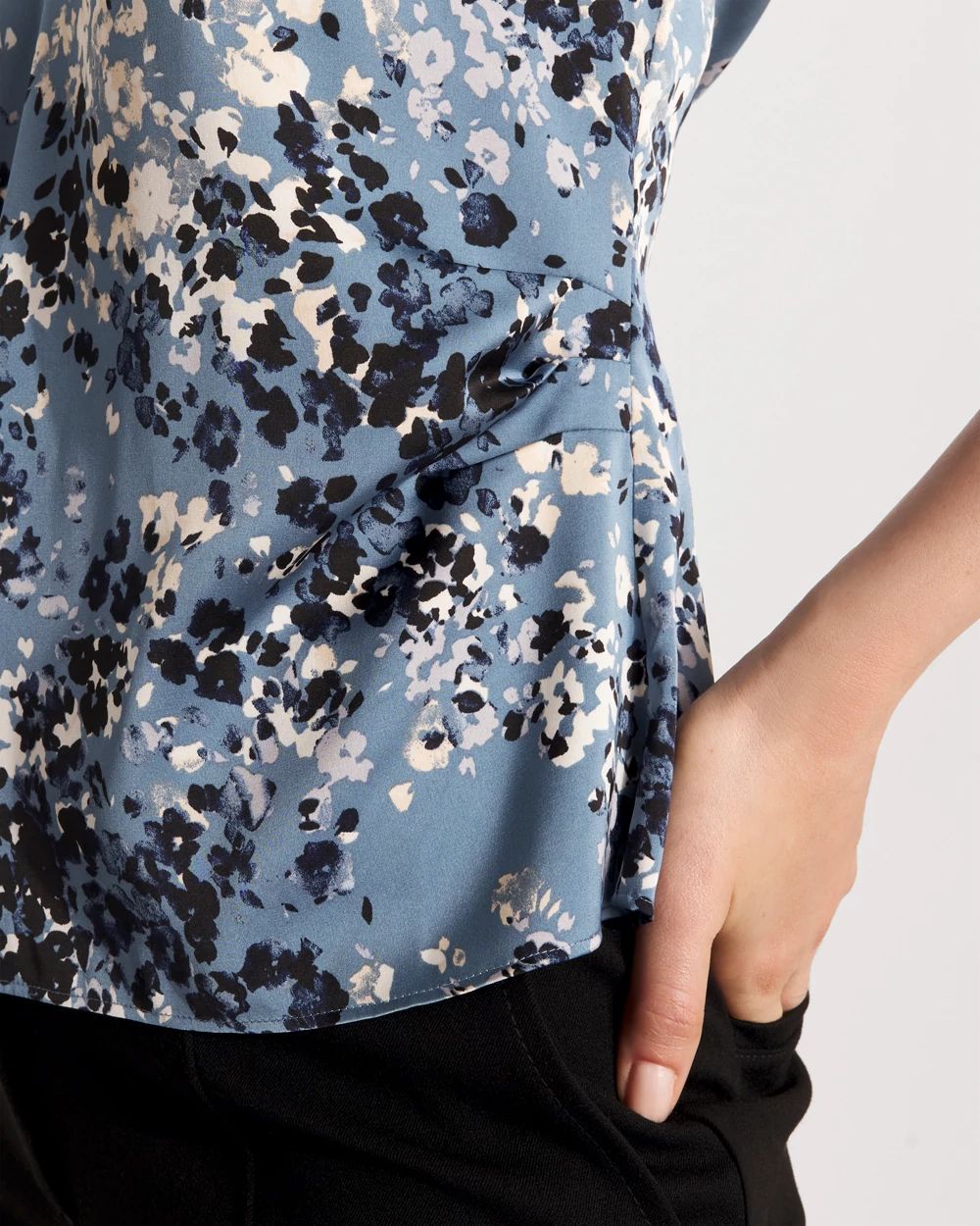 Satin V-Neck Shell