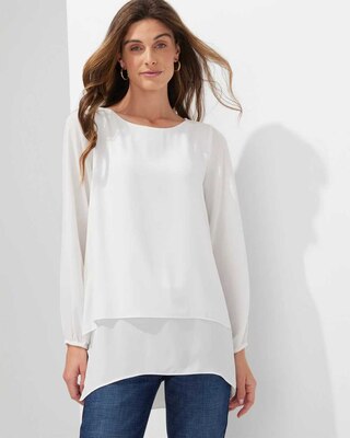 Outlet WHBM Tiered Hem Tunic