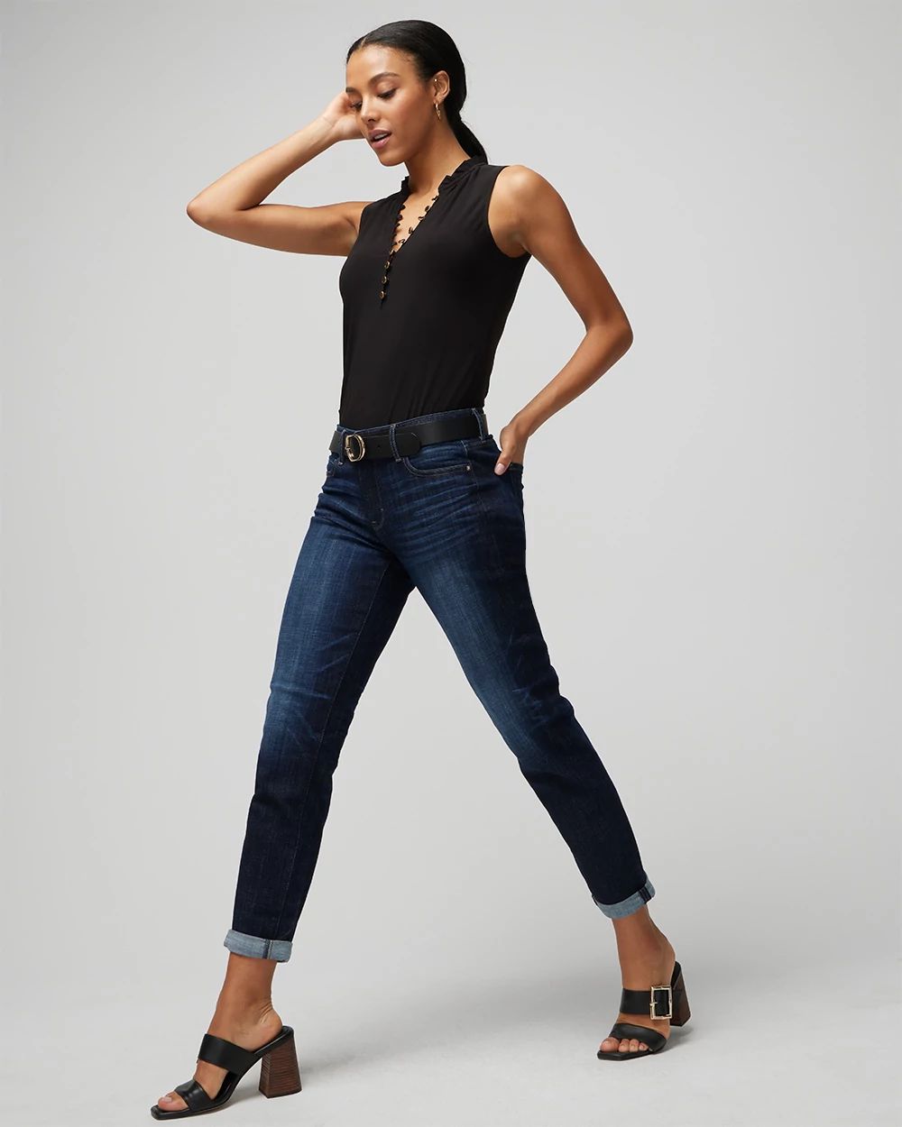Matte Jersey Button-Front Tank