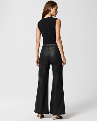 Coated Denim High Rise Wide Leg Jean click to view larger image.