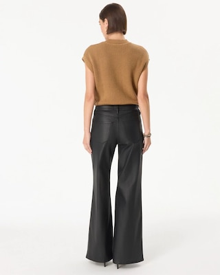 Coated Denim High Rise Wide Leg Jean click to view larger image.