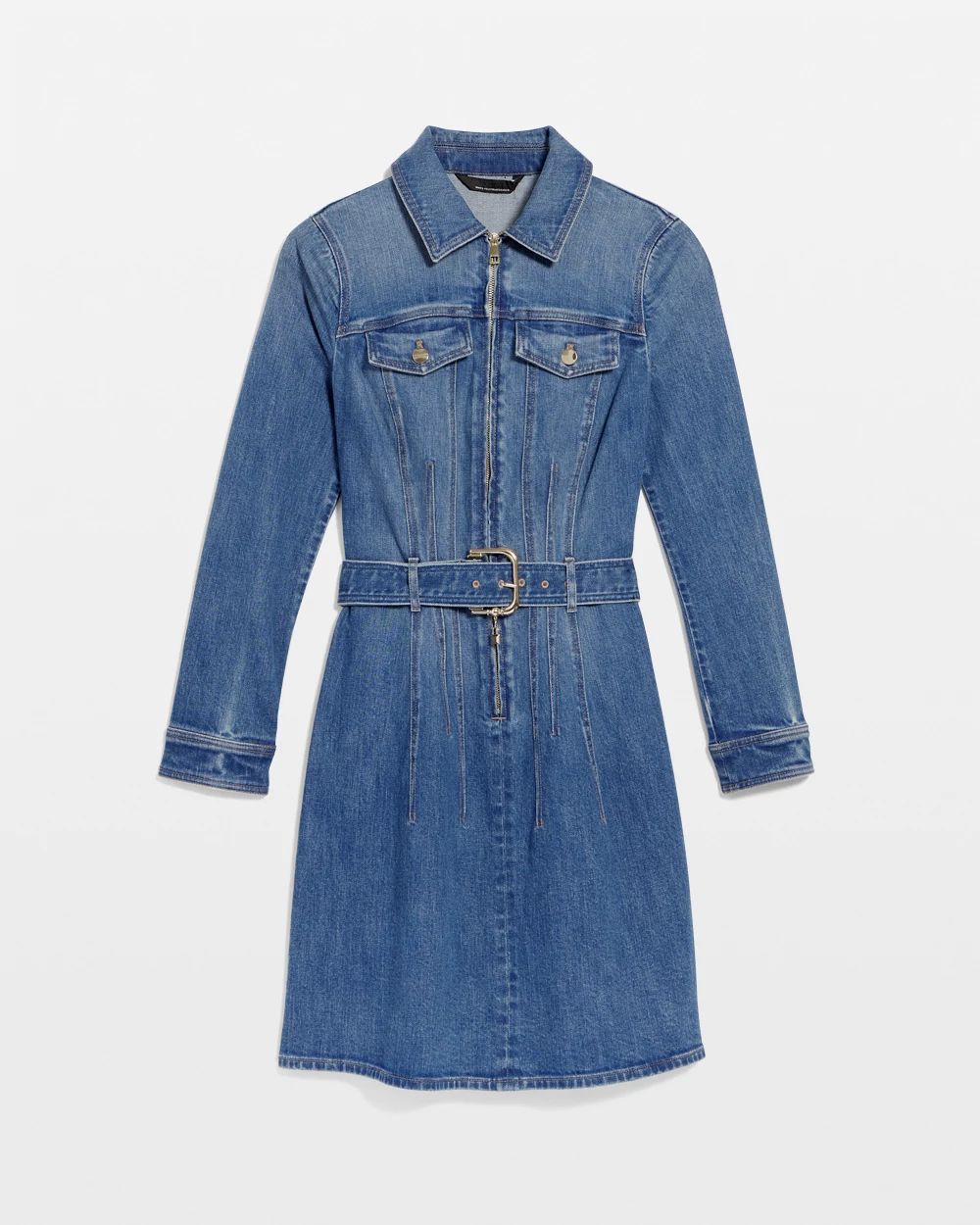 Belted Denim Dress