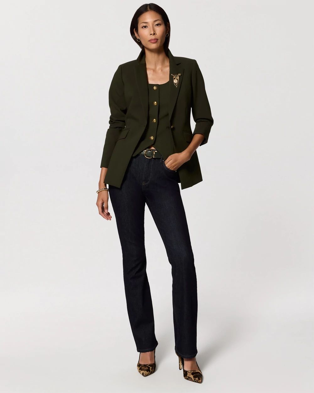 Petite Luxe Stretch Scoop Neck Vest click to view larger image.