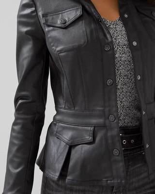 Coated Denim Trucker Jacket