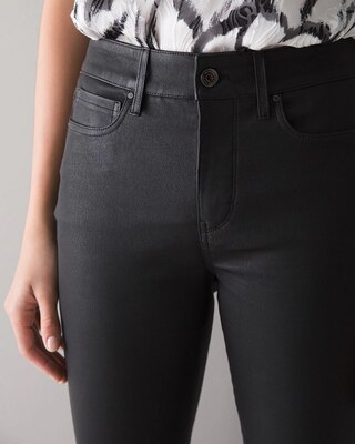 Genuine Leather Slim Ankle Pants click to view larger image.
